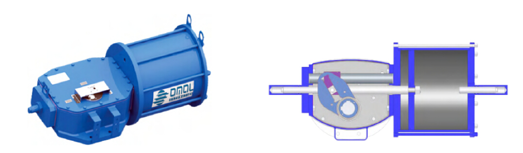 輸出力矩最大的重型氣動(dòng)執(zhí)行器，主要應(yīng)用在石油石化領(lǐng)域
